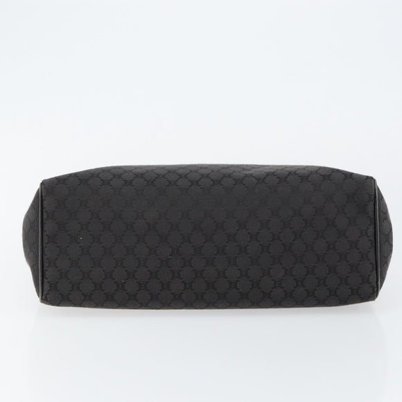 CELINE Macadam Canvas Hand Bag Black Silver Auth ep11378