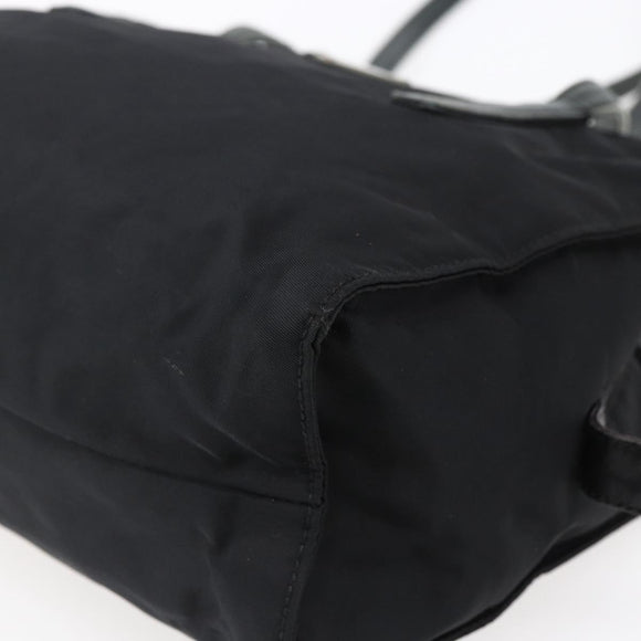 PRADA Shoulder Bag Nylon Black Silver Auth ep11379