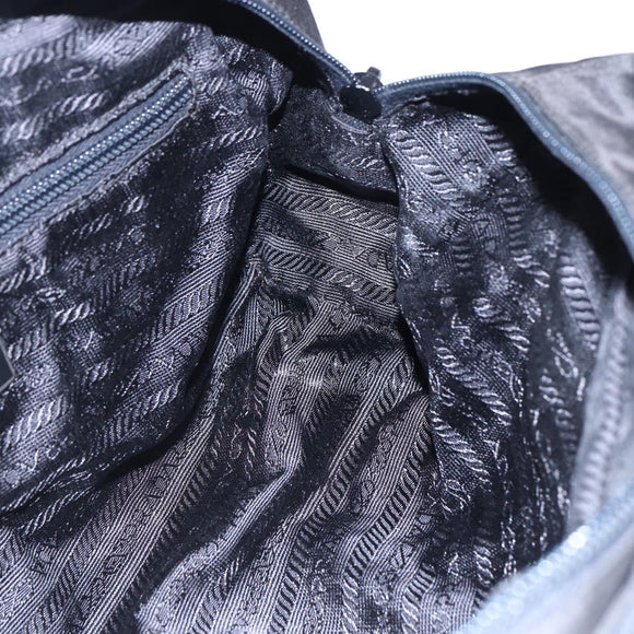 PRADA Shoulder Bag Nylon Black Silver Auth ep11379
