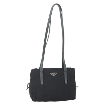 PRADA Shoulder Bag Nylon Black Silver Auth ep11379