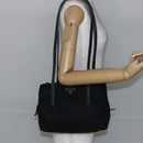 PRADA Shoulder Bag Nylon Black Silver Auth ep11379-24