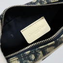 Christian Dior Trotter Canvas Pouch PVC Navy Silver Auth ep11381-9