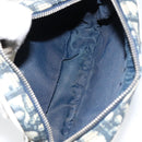Christian Dior Trotter Canvas Pouch PVC Navy Silver Auth ep11381-10