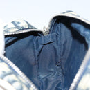 Christian Dior Trotter Canvas Pouch PVC Navy Silver Auth ep11381-17