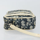 Christian Dior Trotter Canvas Pouch PVC Navy Silver Auth ep11381-4