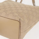 GUCCI GG Canvas Tote Bag Beige Silver 31244 Auth ep11382-16