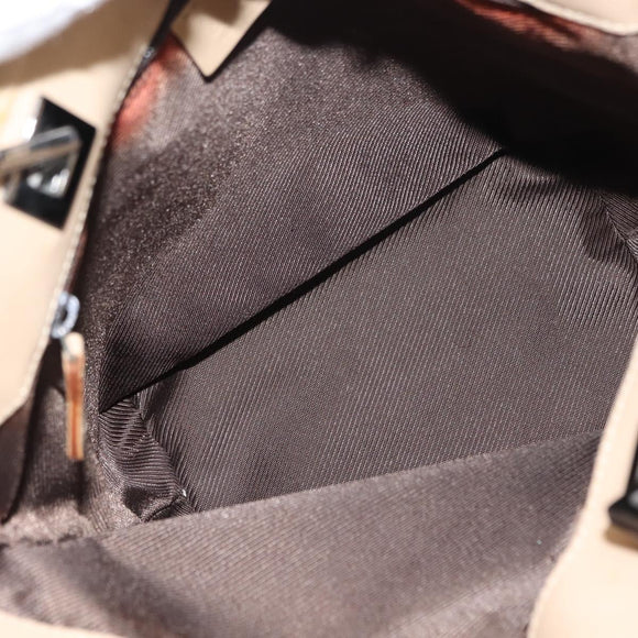 GUCCI GG Canvas Tote Bag Beige Silver 31244 Auth ep11382