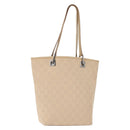 GUCCI GG Canvas Tote Bag Beige Silver 31244 Auth ep11382-1