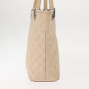 GUCCI GG Canvas Tote Bag Beige Silver 31244 Auth ep11382-4