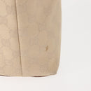 GUCCI GG Canvas Tote Bag Beige Silver 31244 Auth ep11382-5