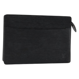 LOUIS VUITTON Epi Pochette Homme Clutch Bag Black Noir M52522 LV Auth ep11385
