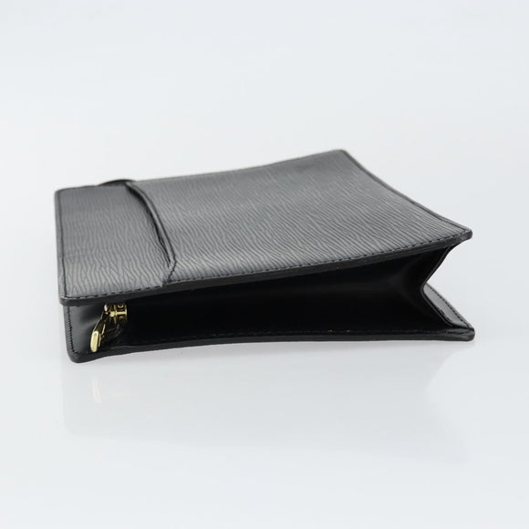 LOUIS VUITTON Epi Pochette Homme Clutch Bag Black Noir M52522 LV Auth ep11385