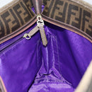 FENDI Zucca Canvas Tote Bag PVC Black Brown Auth ep11387-19