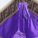 FENDI Zucca Canvas Tote Bag PVC Black Brown Auth ep11387-20