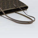 FENDI Zucca Canvas Tote Bag PVC Black Brown Auth ep11387-7