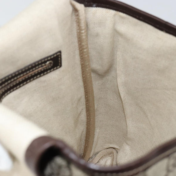 GUCCI GG Supreme Shoulder Bag PVC Leather Beige 223666 Auth ep11388