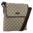 GUCCI GG Supreme Shoulder Bag PVC Leather Beige 223666 Auth ep11388-1