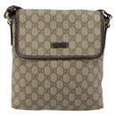 GUCCI GG Supreme Shoulder Bag PVC Leather Beige 223666 Auth ep11388-13