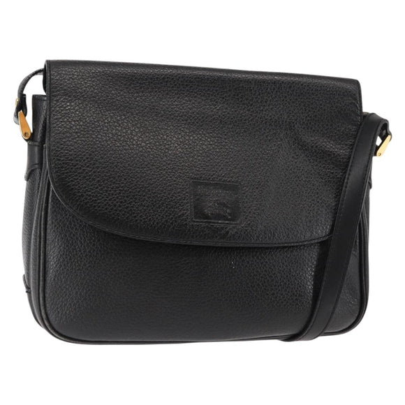 Burberrys Shoulder Bag Leather Brown Gold Auth ep11389