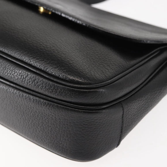 Burberrys Shoulder Bag Leather Brown Gold Auth ep11389