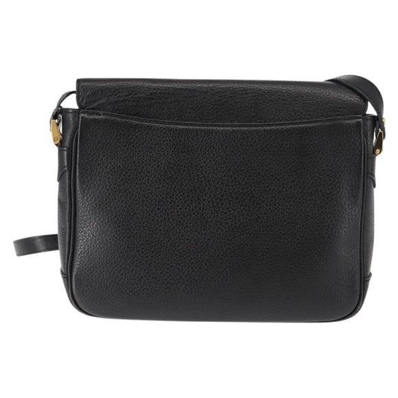 Burberrys Shoulder Bag Leather Brown Gold Auth ep11389