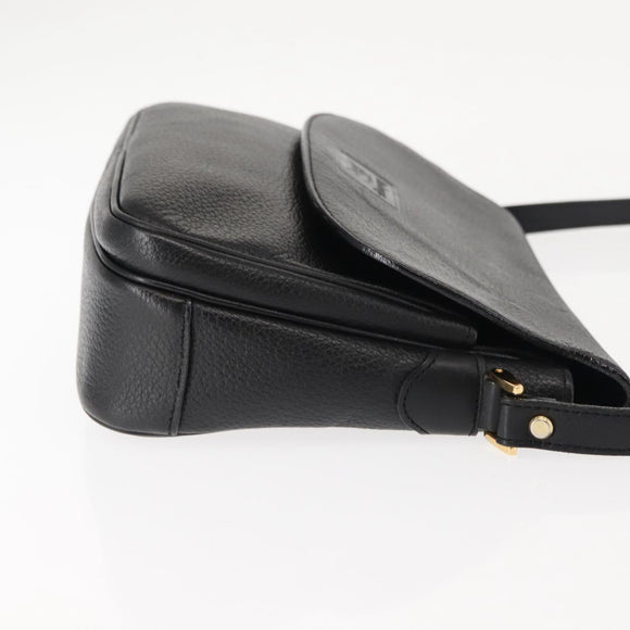 Burberrys Shoulder Bag Leather Brown Gold Auth ep11389