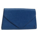 LOUIS VUITTON Epi Art Deco Clutch Bag Blue M52635 LV Auth ep11390-1