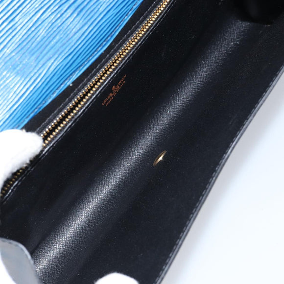 LOUIS VUITTON Epi Art Deco Clutch Bag Blue M52635 LV Auth ep11390