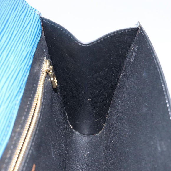 LOUIS VUITTON Epi Art Deco Clutch Bag Blue M52635 LV Auth ep11390