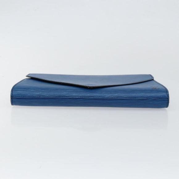 LOUIS VUITTON Epi Art Deco Clutch Bag Blue M52635 LV Auth ep11390