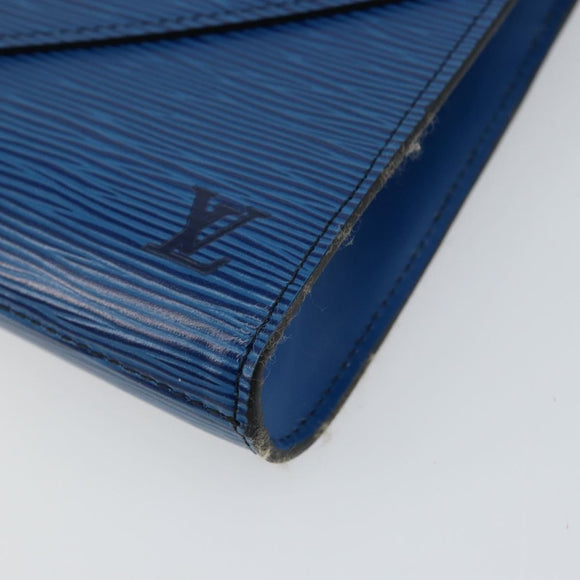 LOUIS VUITTON Epi Art Deco Clutch Bag Blue M52635 LV Auth ep11390