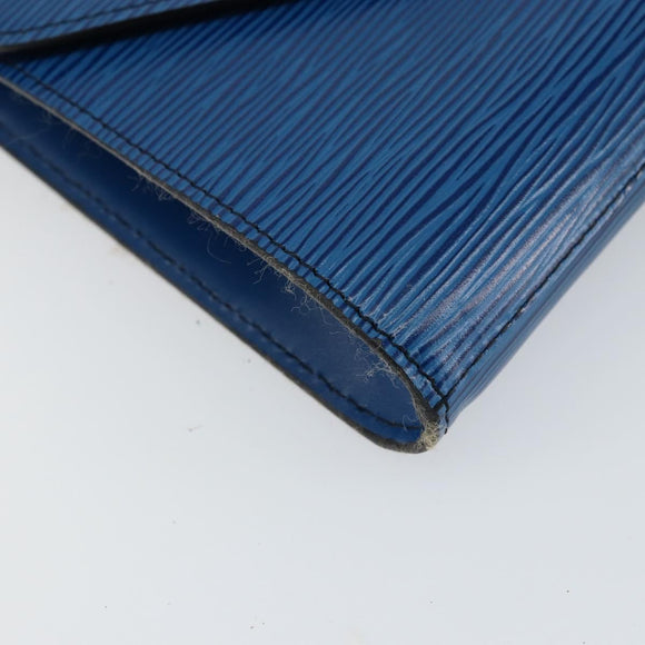 LOUIS VUITTON Epi Art Deco Clutch Bag Blue M52635 LV Auth ep11390