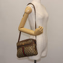 GUCCI GG Supreme Web Sherry Line Shoulder Bag PVC Beige 56 02 005 Auth ep11392-22