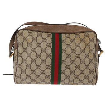 GUCCI GG Supreme Web Sherry Line Shoulder Bag PVC Beige 56 02 005 Auth ep11392 - 0