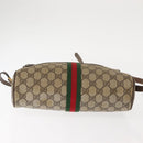 GUCCI GG Supreme Web Sherry Line Shoulder Bag PVC Beige 56 02 005 Auth ep11392-5