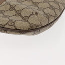 GUCCI GG Supreme Shoulder Bag PVC Beige Gold Auth ep11393-9