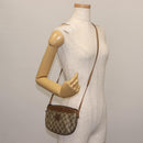 GUCCI GG Supreme Shoulder Bag PVC Beige Gold Auth ep11393-21