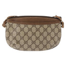 GUCCI GG Supreme Shoulder Bag PVC Beige Gold Auth ep11393-2