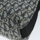 Christian Dior Trotter Canvas Shoulder Bag Navy Silver Auth ep11395-16