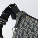 Christian Dior Trotter Canvas Shoulder Bag Navy Silver Auth ep11395-10
