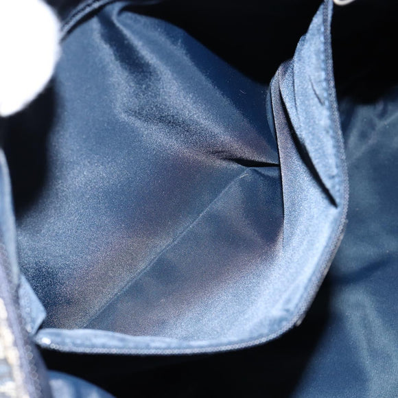 Christian Dior Trotter Canvas Shoulder Bag Navy Silver Auth ep11395