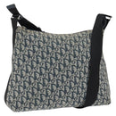 Christian Dior Trotter Canvas Shoulder Bag Navy Silver Auth ep11395-1