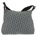 Christian Dior Trotter Canvas Shoulder Bag Navy Silver Auth ep11395-13