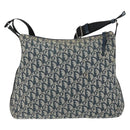 Christian Dior Trotter Canvas Shoulder Bag Navy Silver Auth ep11395-2
