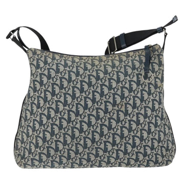 Christian Dior Trotter Canvas Shoulder Bag Navy Silver Auth ep11395 - 0