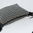 Christian Dior Trotter Canvas Shoulder Bag Navy Silver Auth ep11395-6