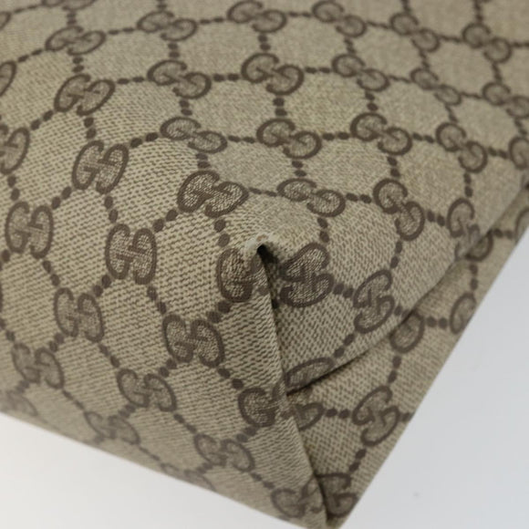 GUCCI GG Supreme Web Sherry Line Tote Bag PVC Beige 56 02 003 Auth ep11398