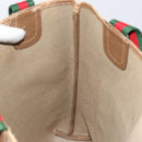 GUCCI GG Supreme Web Sherry Line Tote Bag PVC Beige 56 02 003 Auth ep11398-19