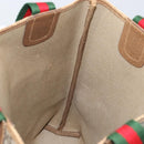 GUCCI GG Supreme Web Sherry Line Tote Bag PVC Beige 56 02 003 Auth ep11398-20