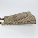 GUCCI GG Supreme Web Sherry Line Tote Bag PVC Beige 56 02 003 Auth ep11398-4